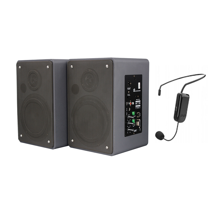 ZGR7530G  5.25寸低音25W木質(zhì)網(wǎng)絡(luò)音箱 (頭戴2.4G話筒）一主一副