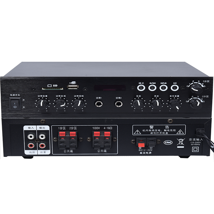 ZGY-2080  80wUSB/SD卡藍(lán)牙小定壓功放兩分區(qū)獨(dú)控