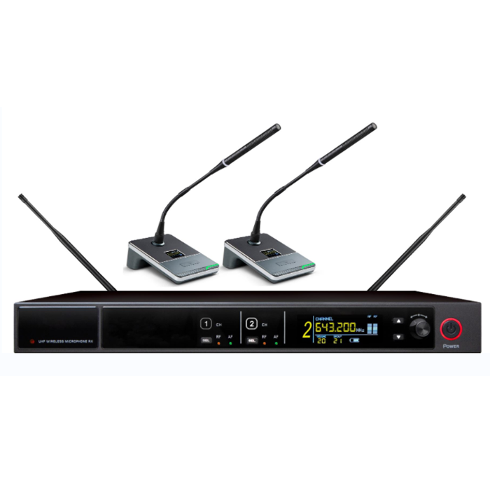 BK-8912  UHF一拖二無線會議（鵝頸）