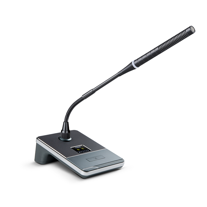 BK-6934B 雙系統(tǒng)雙備份數(shù)字討論會議系統(tǒng)代表單元 （彩色顯示屏/鋁面板）（八芯T型線連接/RJ網(wǎng)線）