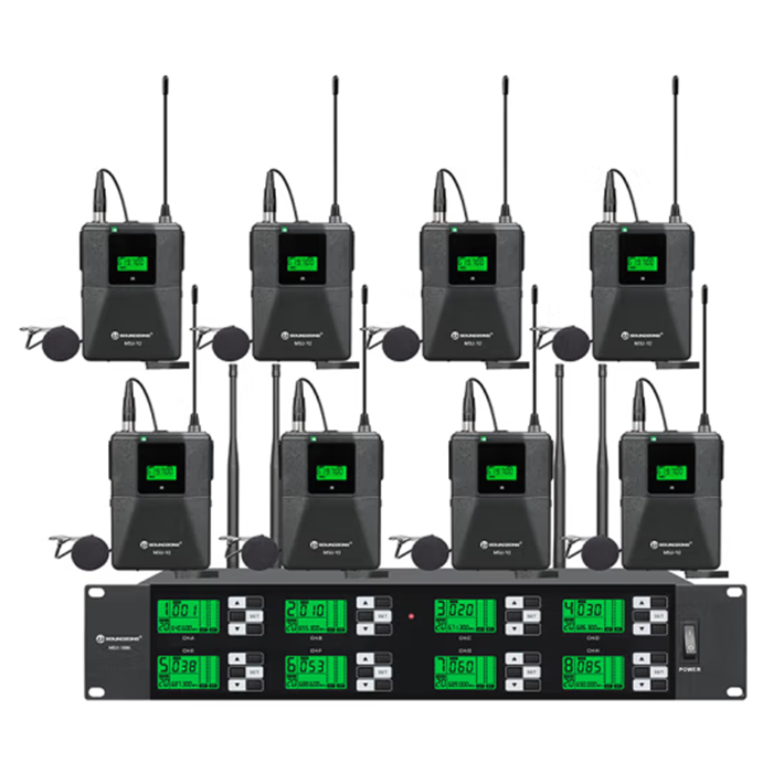 MSU-1886  無線一拖八領(lǐng)夾話筒