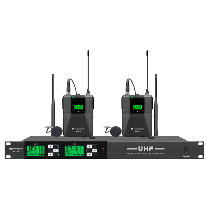 MSU-1826  無線一拖二領(lǐng)夾話筒