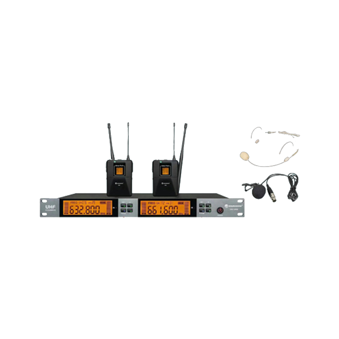 JAU-2493  無線一拖四領夾/頭戴話筒