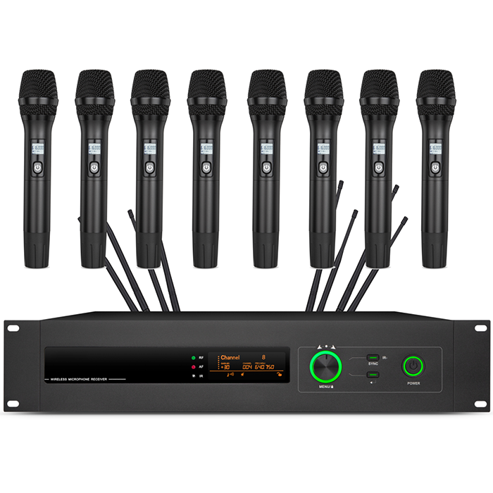 XLM-8678  遠距離無線真分集一拖八手持麥克風(fēng)