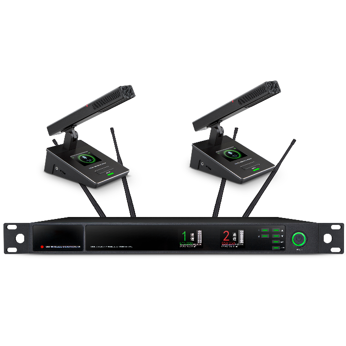 XLM-9732  遠距離無線真分集一拖二方管會議麥克風(fēng)