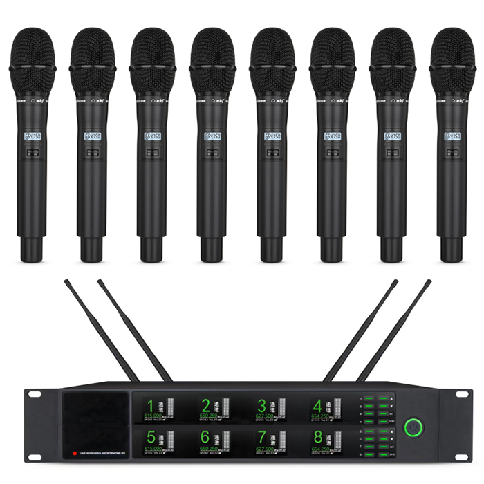 XLM-9738  遠距離無線真分集一拖八手持麥克風(fēng)